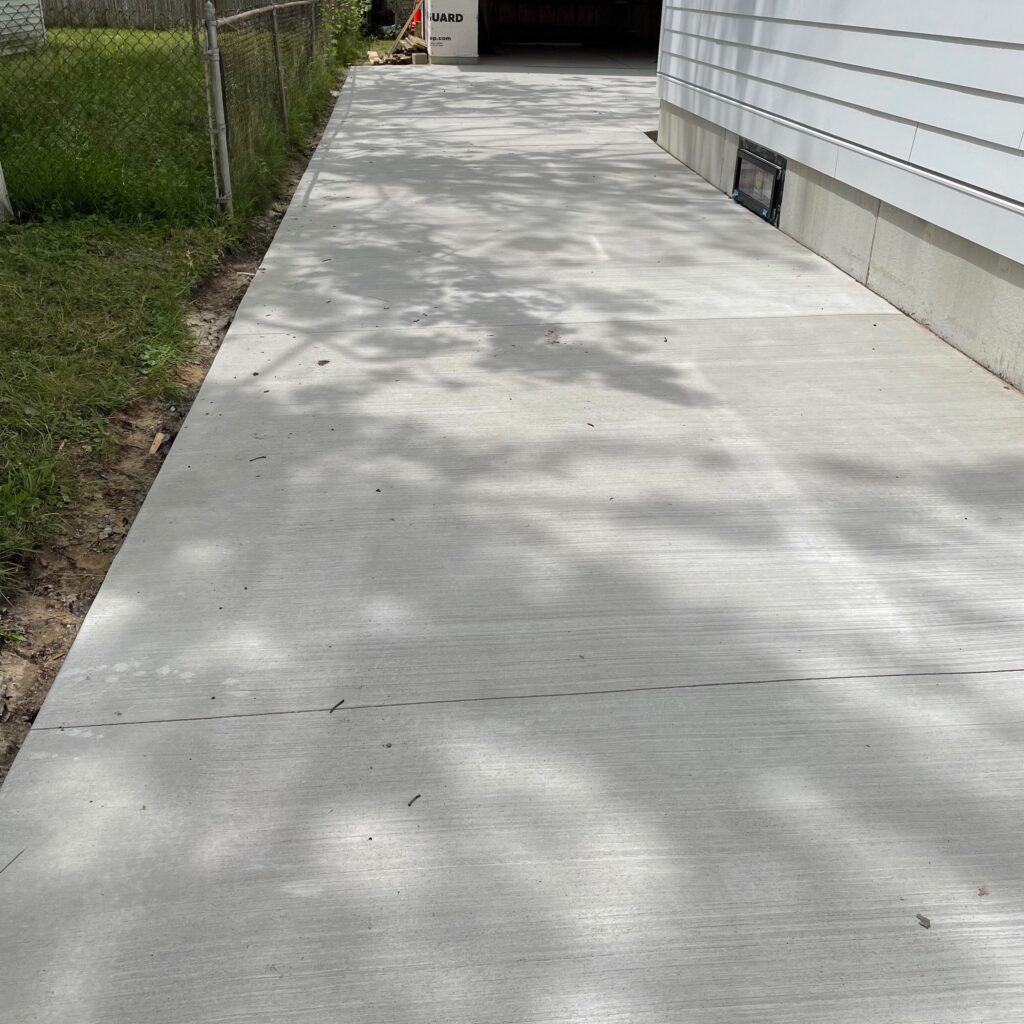 new concrete driveway